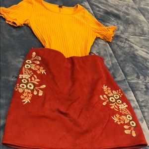 Skirt and blouse